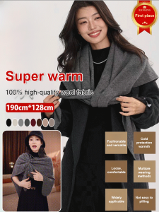 【Multiple Ways To Wear】Wool Triangle Scarf For Women Autumn Winter Soft Warm Fashionable And Practical