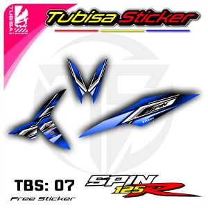 Sticker Striping Variasi Spin 125 R - Stiker Striping Motor Spin 125 R Desain Racing. TBS.SF.07