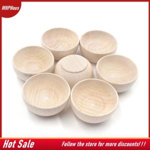 【COD】🔥🔥🔥 57 x 30MM Smll Childrens Painted Wooden Bowl DIY Wooden Crafts Decoration Room