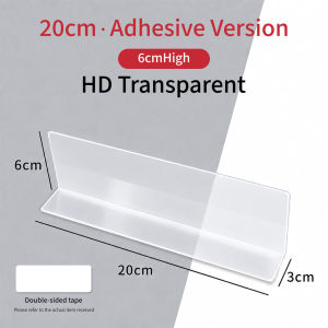 Clear PVC Shelf Divider Magnet or Strap Fixing Durable Retail Display Organizer