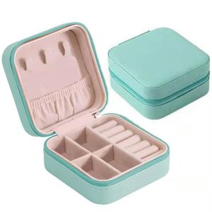 HTF.Jewellery Box Travel Organizer Mini PU Leather Storage for Rings Earrings Necklace Jewelry Box