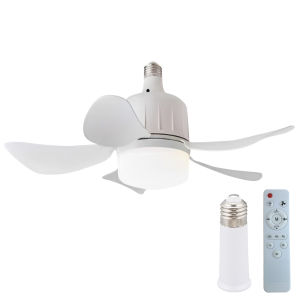 【New Arrival】 LED Mini Ceiling Fan E27 Base 17.7 Inch Indoor Ceiling Fan Light Small Ceiling Fan Light for Bedroom Living Room Balcony