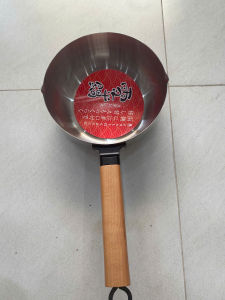 Chảo Quánh Inox loại dày đặt biệt xài cho bếp từ cán cầm bằng gỗ