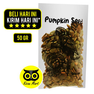 KICAU MART Pumpkin Seed Biji Labu Raw Peeled Pepitas Organic Camilan Sehat Pakan Burung Lovebird Parrot Paruh Bengkok Parkit Hamster Marmut Kelinci