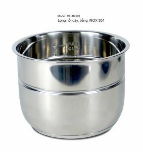 Lõi Nồi Áp Suất Điện Gali 6L Inox 304 Dày 2.2mm Chống Dính Cao Cấp - Xửng Hấp Nồi Áp Suất 6l Inox 304 Bền Đẹp An Toàn Sức Khỏe Phụ Kiện Thay Thế Chính Hãng
