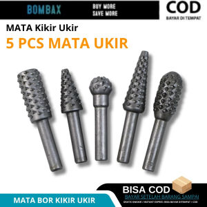 Set Mata Bor Serbaguna KIKI Ukir Kayu Metal Lunak Plastik - 5 Pcs