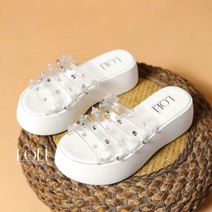 LOEI HyunJoo Sandal Wanita Platform Studded Jelly 5 cm 4488