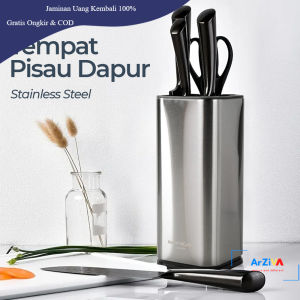TaffHOME Tempat Pisau Dapur Kitchen Knife Stand Holder Stainless Steel - SUS430