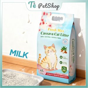 Cát sắn FRESH MAX vệ sinh cho mèo ráo & vón cục 10s siêu chắc & dẻo dai không vỡ bết khử mùi mạnh