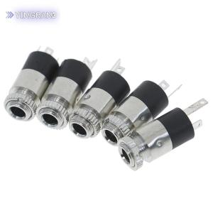 YINGRAN3 5 chiếc giắc cắm giắc cắm đầu nối tai nghe âm thanh nổi cái pj392 3.5mm màu Bạc
