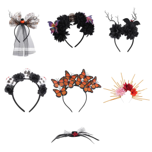 Halloween Skull Hair Accessory Efficient Plastic Headbands For Costume Ball And Gothic Celebration