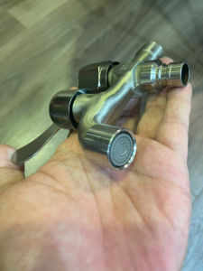 [ VN002 ] Vòi nước 2 đầu ra ( máy giặt  vòi xịt ) INOX SUS 304 .