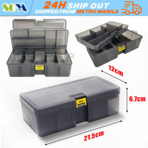 Dual Layer Multifunctional Fishing Lure Hooks Tools Box Durable Plastic Fishing Tackle Box Carp Fishing Tackle Box Equipment for Carp Fishing Rig Hair Ronnie Zig Rig box Accessories Swivel Storage Case Rig Wallet
