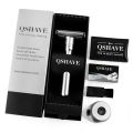 QSHAVE Pisau Cukur Keselamatan Klasik Dua Tepi Boleh Laras (1 Pisau Cukur & 5 pcs Bilah Bersalut Titanium). 