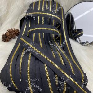 Daun Resleting No. 3 BESI (2 Arah) EMAS MUDA - Aksesoris Tas (IMPORT)