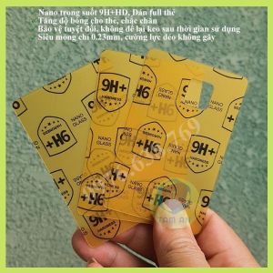 [Combo 50 bộ] Miếng dán căn cước công dân CCCD/Miếng dán bằng lái xe BLX tấm dán cường lực dẻo nano vàng 9h+