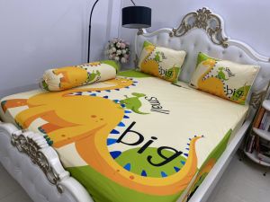 "Bộ Drap gối Thun { 4 món} thun Ý 5D Cao Cấp  mát lạnh thấm hút tốt.""""