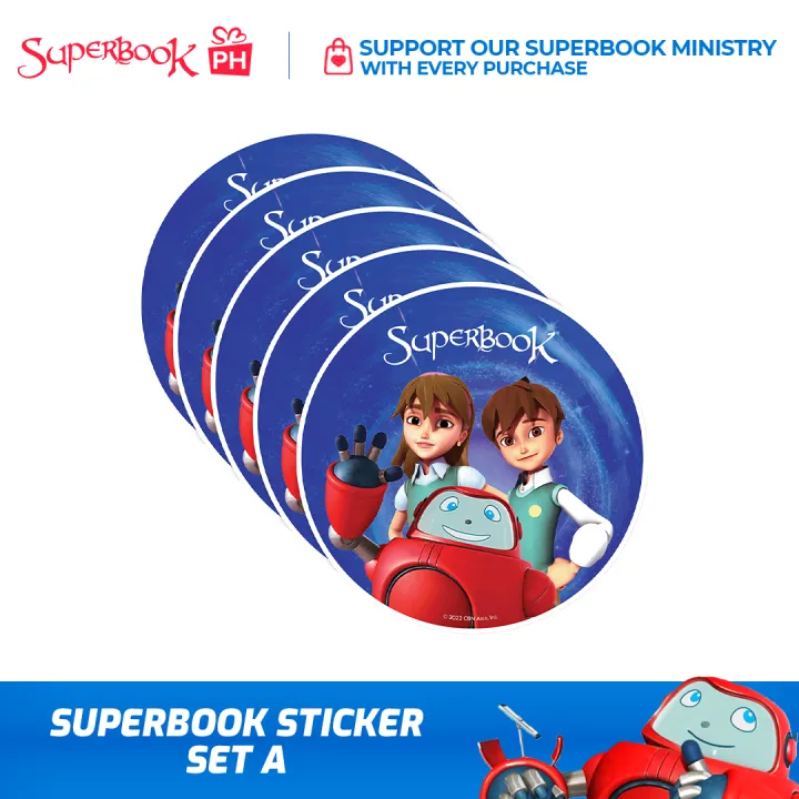 Superbook Character Sticker Superbook Character Sticker Set A - Circular Shape (5 pcs) | Lazada PH
