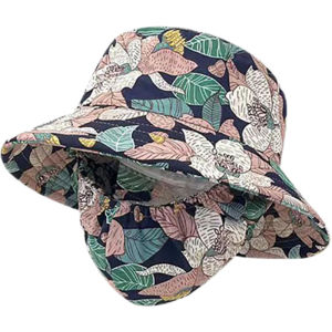 Outdoor Women Floral Sun Hat UV Protection Tea-Picking Hat Resistant Cotton Sun Mask Shawl Hat