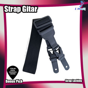 STRAP LOCKING GITAR BASS PREMIUM AKUSTRIK ELEKTRIK-TALI BAS GITAR AKUSTIK ELEKTRIK