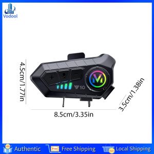 [Vodool Home Mall] BT 5.3 Headphone Speakers Smart Noise Reduction Motorcycle Helmet BT Headset HiFi Level Sound Quality for ATV/Snowmobile/Ski