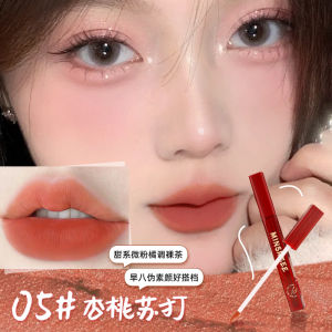 Mingxizhi Little Red Tube Lip Mud Matte Velvet Lipstick Lip Glaze for Autumn and Winter Long-lasting and Brightening Lip Mud for Women Cross-border nes 334