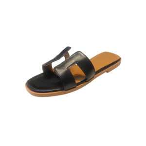 [Free Shipping] 34-43 Large Size H Slippers For Women New Summer Flat Beach Shoes High-End Versatile Sandals For Outdoor Wear
