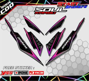STRIPING VARIASI YAMAHA MIO SOUL KARBU / STICKER LIST VARIASI MOTOR MIO SOUL KARBU