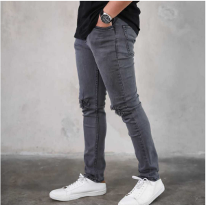 CELANA PANJANG PRIA JEANS SOBEK LUTUT//RIPEED JEANS TERBARU