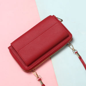 Touch Screen Mobile Phone Bag Shoulder Transparent Mini Wallet