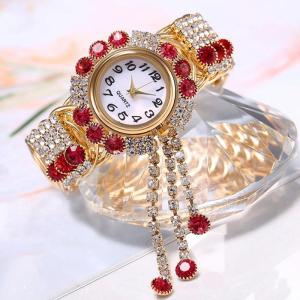Jam Tangan Wanita Permata Diamond Mewah Asli Analog New Model Fashion Import Korea Style Quartz Stainless Steel Titanium Anti karat Kaca Tebal Anti Gores Aksesoris Arloji Women Watches Cewek Formal Kasual Bisinis Gaya Keren Bercahaya Kondangan -J37