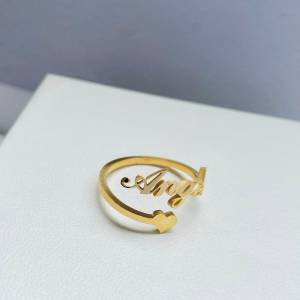 Cincin Nama Custom bisa buat namamu sendiri Cantik Dan Elegant Lapis Emas 24k Anti Karat