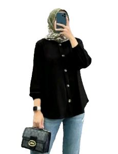 Nsra - Arumi Atasan Kemeja Jumbo 6 Ukuran Bahan Crinkle Airflow Model Kekinian Cocok Untuk Semua Wanita Masakini