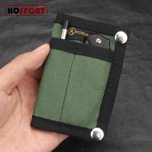 HOSPORT EDC Molle Tactical Canvas Wallet Pouch Portable Pocket Card Case Outdoor Sports Camping Hiking Mini Wallet Coin Purse