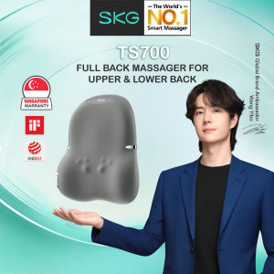 SKG TS700 Full Back Massager Cushion Pain Relief Deep Tissue Up & Down 4D Shiatsu Upper Lower Back
