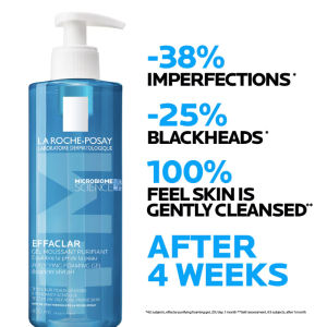 La Roche‑Posay Effaclar Purifying Foaming Gel 400ml | Oil‑Control Deep Cleanser Blackhead & Blemish Reducing Wash Microbiome‑Friendly Purifying WashpH‑Balanced Gentle Foaming Cleanser For Oily Acne‑Prone Skin