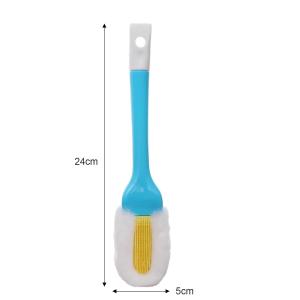 2in1 Long Handle Soft Silicone Sponge Shoe Cleaning Brush No Damage Shoe Brush Hangable Household Cleaning Tool