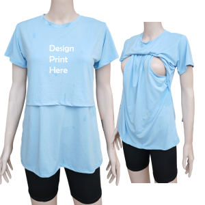 K8 Breastfeeding Statement Blouse.  "STAY beYOUtiful" and "BEAUTY WITHIN. Cute prints suitable for Mommy and baby.