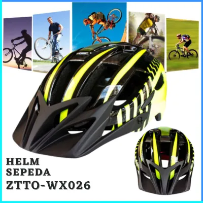 COD ZTTO Helm Sepeda EPS Bike Helmet Styrofoam PC with LED - WX-026 / Helm sepeda dewasa pria listrik gunung mtb anak laki laki wanita lipat perempuan cewek advance bmx batok balap bagus downhill dunhill fullface import murah promo