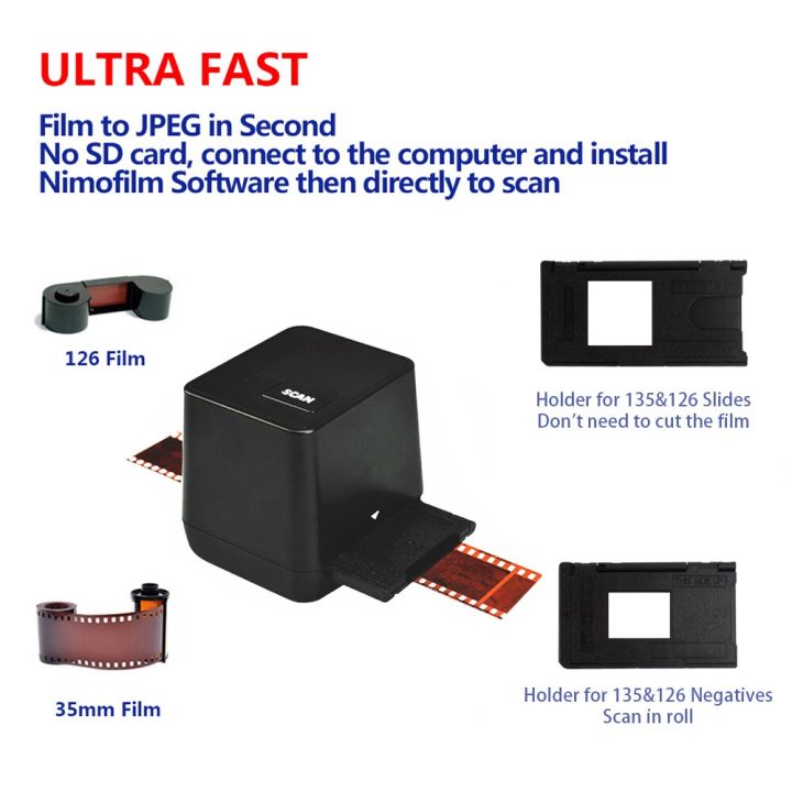 Portable Negative Film Scanners 35Mm 135 Slide Film Converter Photo Digital Image 17.9 Mega