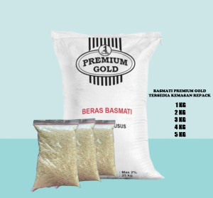 Beras Basmati PREMIUM GOLD PREMIUM XXL Kemasan Repack Basmati Indian Rice - LAPAX BERAS