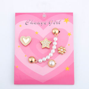 Metal shoes charm cross set Shoe Buckle Hole Shoe Accessories set Gold Pearl Chain Fashion Shoes Accessories