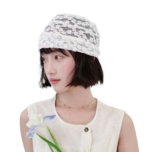YOCKY Flower Lace Pullover Hat Hollow Thin Beanies Hat Fashion Korean Style Sunscreen Cap Apparel Accessories