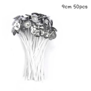 50/100PCS Candle Wicks Smokeless Wax Pure Cotton Core for DIY Candle Making Pre-Waxed Wicks Party Supplies 2.5-20cm