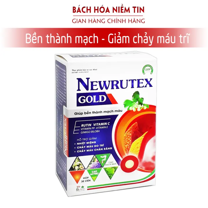 Viên uống giảm đau trĩ Newrutex Gold - hỗ trợ bền thành mạch giảm viêm ...