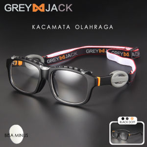 Grey Jack Frame Kacamata Olahraga 2in1 Sport TR90+Silicone Ringan dan Kokoh Bisa Lensa Minus Antiradiasi Blueray Phocromic Bluecromic 0048