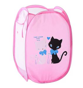 Foldable Laundry Basket Dirty Cloth Basket Storage Steel Frame Mesh Clothes Bucket Bakul Baju Kotor Keranjang dobi dilipat Kotor kain keranjang penyimpanan bingkai keluli Mesh pakaian Bucket Bakul Baju Kotor ju 脏衣篮