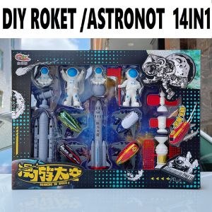 14IN1 DIY - KADO NATAaLAN ULTAH | MAINAN DIY ASTRONOT ROKET KAPAL ANGKASA - SPACE WORLD / PESAWAT JET APOLLO / TOY KID STATION GAME BOY GIRL RUMAH PAJNAGAN KUE BIRTHDAY