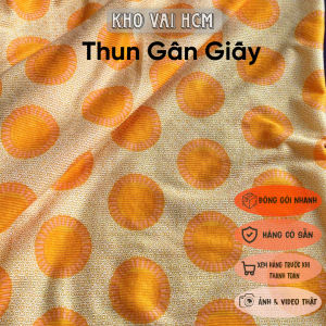 Vải Thun Gân Giấy Khổ 1m55 - Chất Mỏng Thưa Rũ Mềm Co Giãn 2 Chiều - Áo Kiểu Váy Đầm Trải bàn
