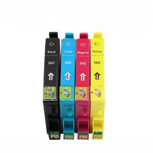 Compatible T0441 T0442 T0443 T0444 Ink Cartridges Replacement for Epson Stylus C64 C66 C84 C86 CX4600 CX6600 CX3600 Printers Black/Cyan/Magenta/Yellow 4 Colors